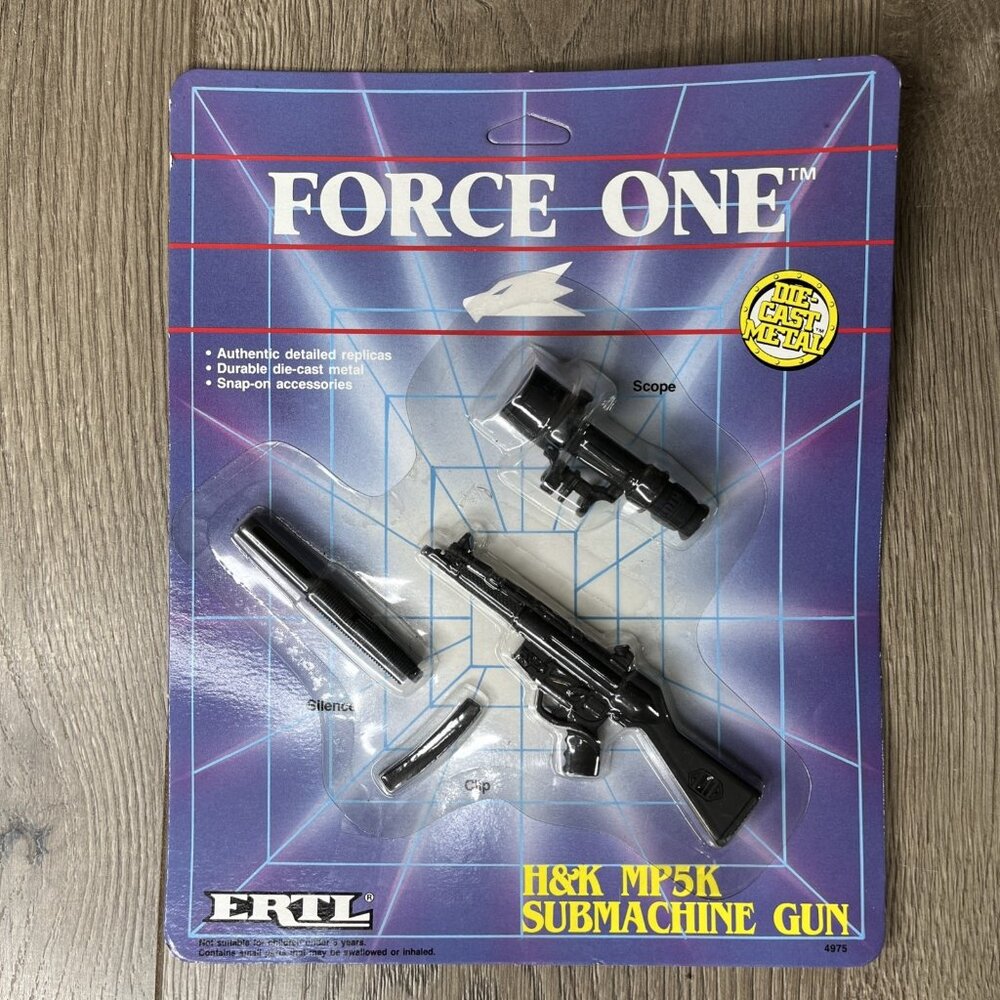 ERTL Force One Die-Cast Metal H&K MP5K Submachine Gun #4975 1989 a